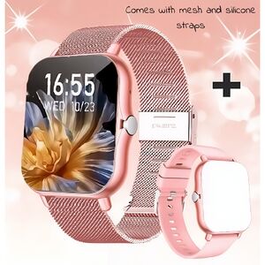 Ladies Smart Watch w/interxhangeable mesh & silicone straps, NIB